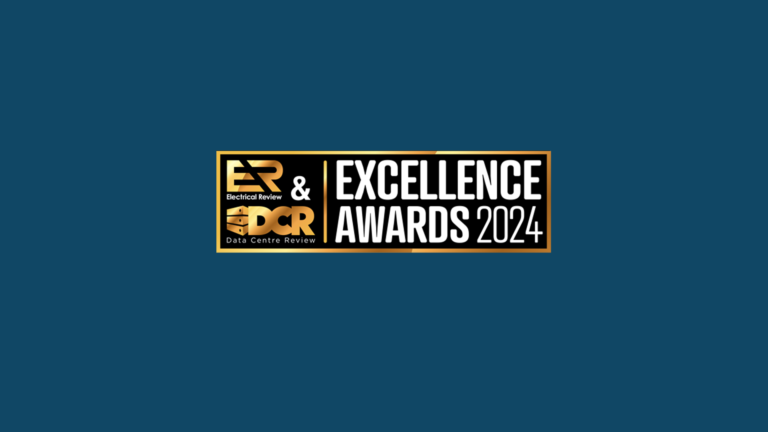 Logo for the ER & DCR Excellence Awards 2024 on a blue background.