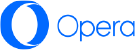 Blue Opera logo with the word "Opera" written beside a stylized letter "O".